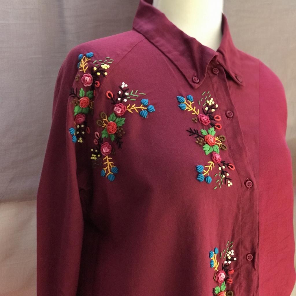 Embroidered Khaddar Top - Image 5