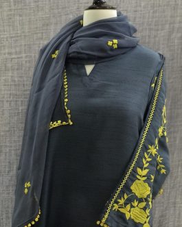 Embroidered Syn Raw Silk 3pc