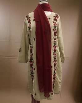 Embroidered Syn Raw Silk 3pc