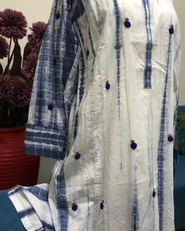 Embroidered Tie&Dye Lawn Shirt