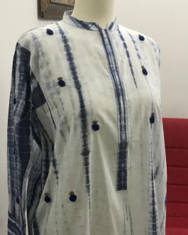 Embroidered Tie&Dye Lawn Shirt