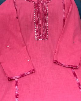 Embroidered Slub Lawn Kurta